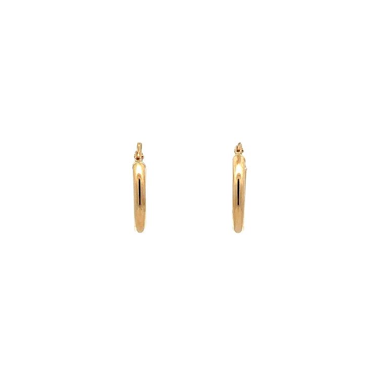 Gold Round Earrings
