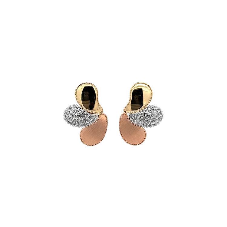Earrings with Zircones in Gold