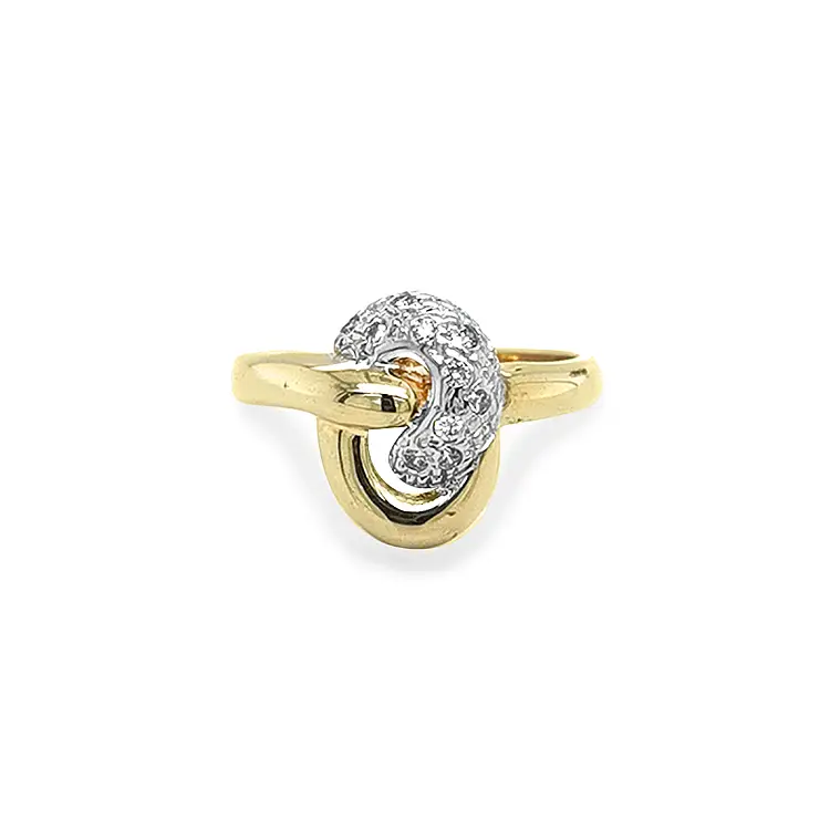 Gold Ring with Zircons