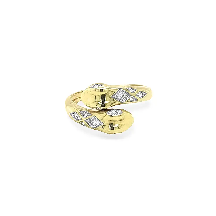 Gold Ring with Zircons