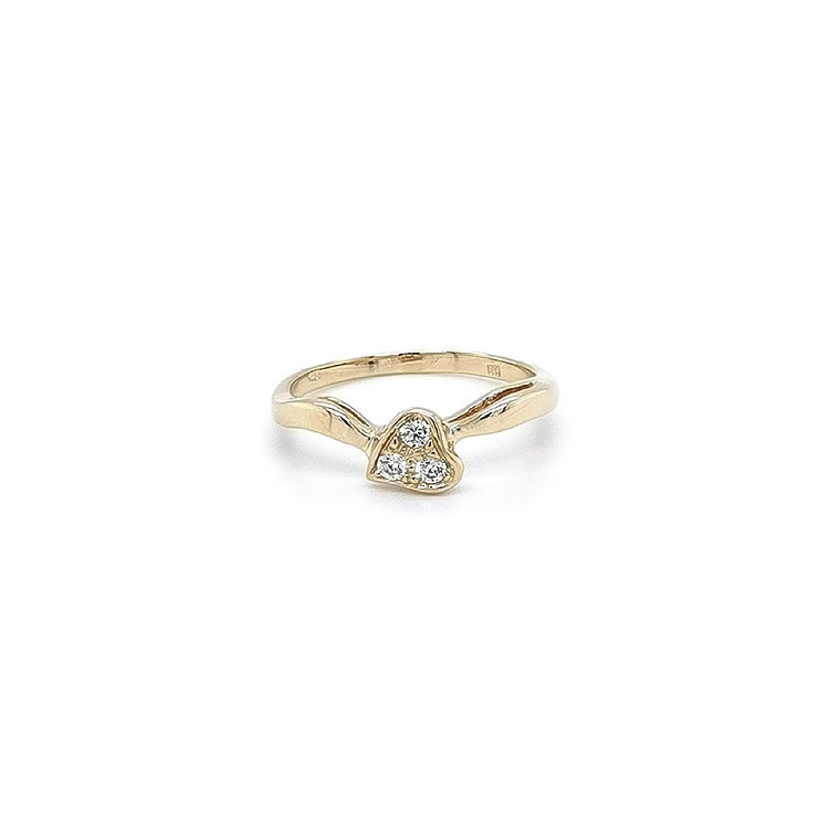 Gold Ring with Zircons