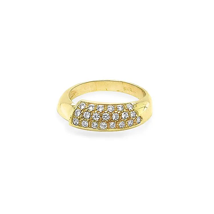 Gold Ring with Zircons