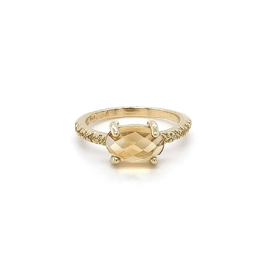 Gold Ring with Citrine