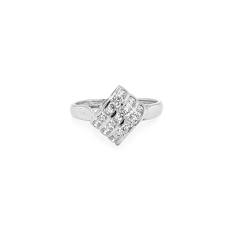 Gold Ring with Zircons