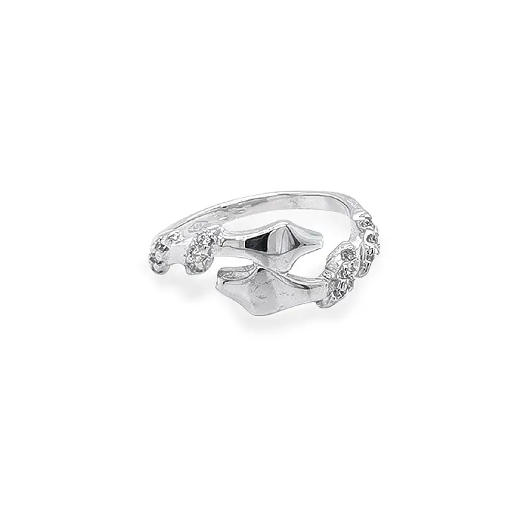 Gold Ring with Zircons