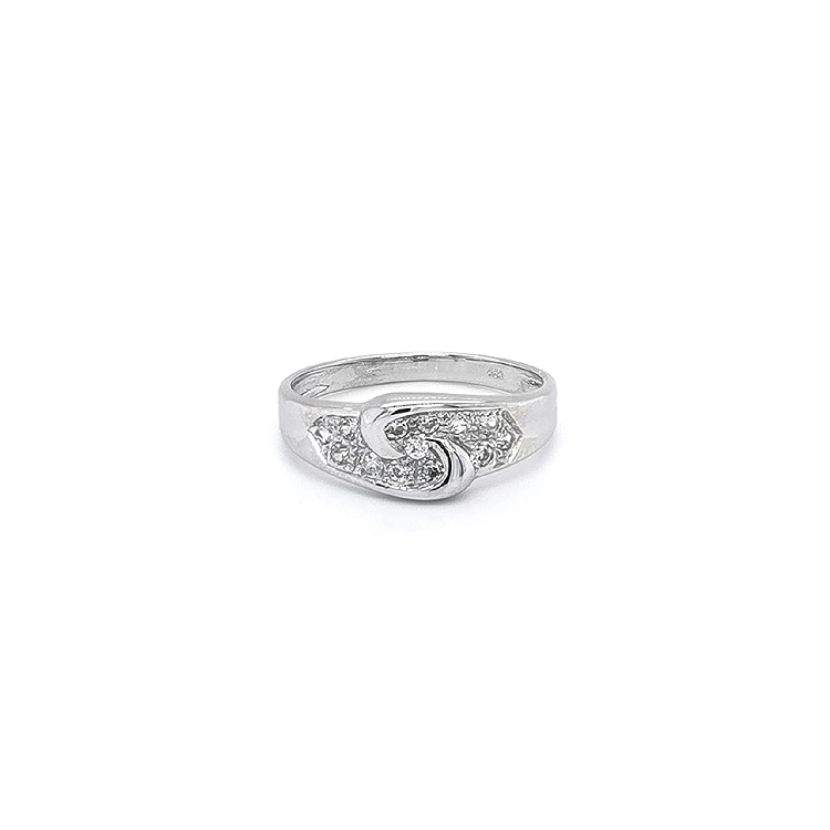 Ring with White Gold Zircons