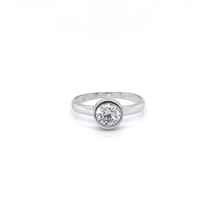 Engagement Ring with Zircon