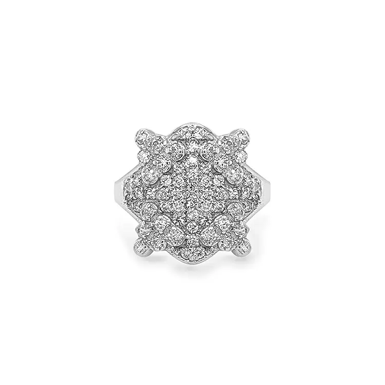 Gold Ring with Zircons