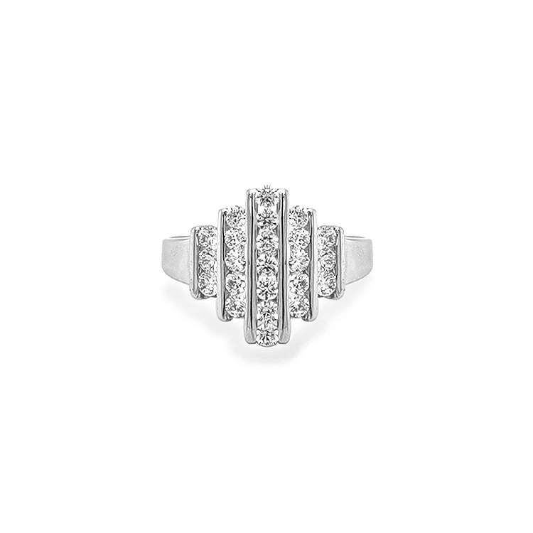 Gold Ring with Zircons