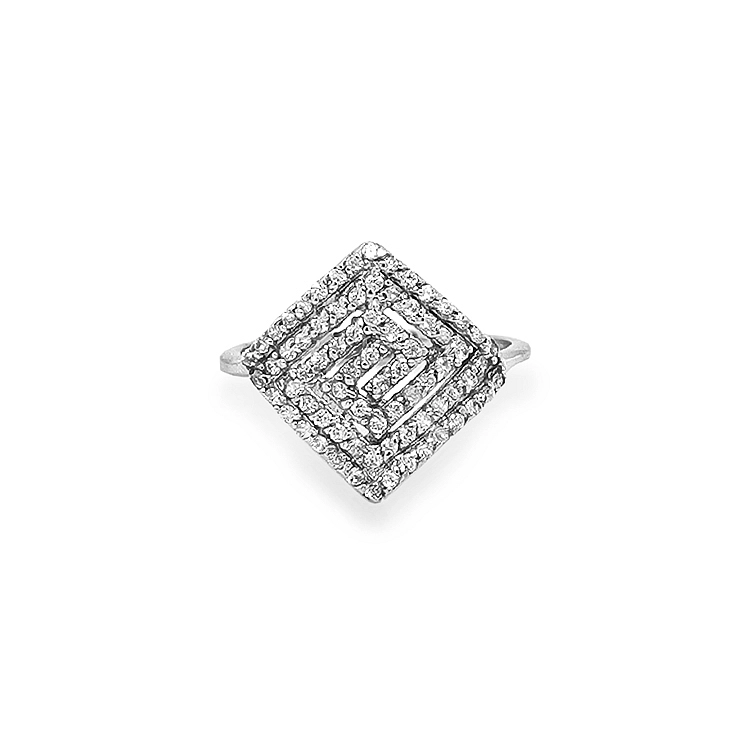 Gold Ring with Zircons