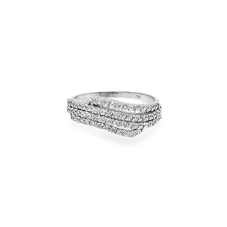 Gold Ring with Zircons