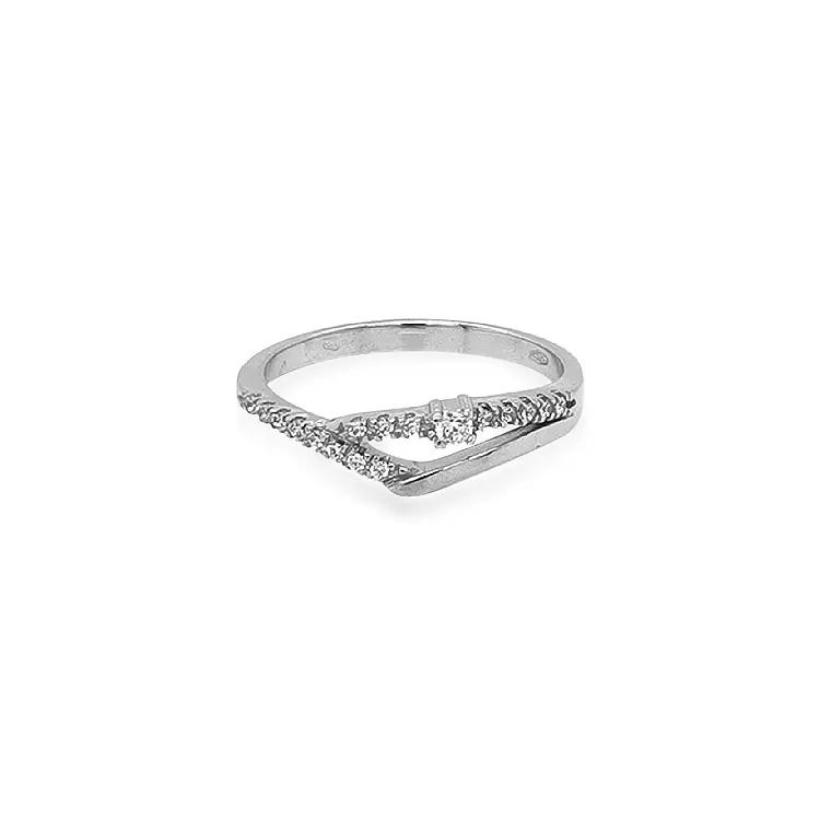 Gold Ring with Zircons