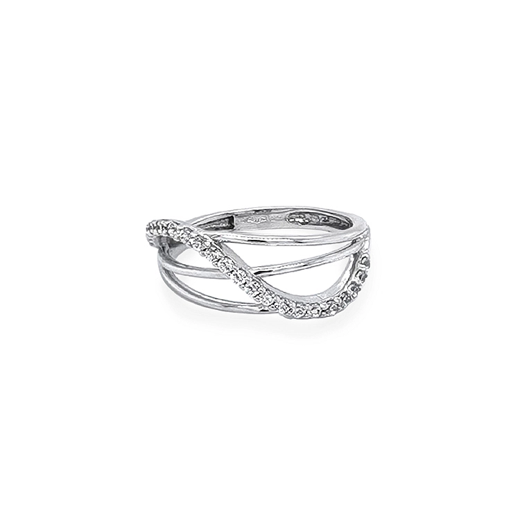 Gold Ring with Zircons