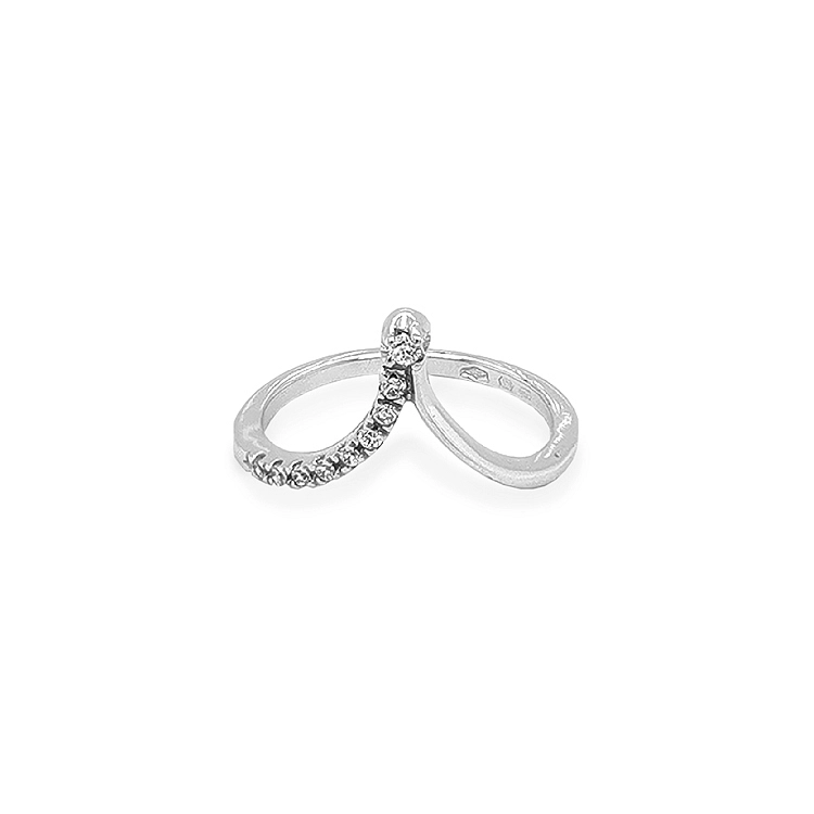 Gold Ring with Zircons