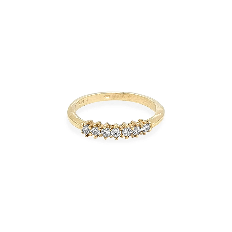 Gold Ring with Zircons