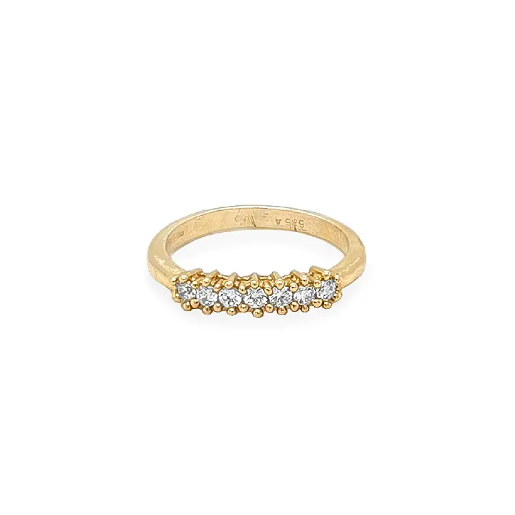 Gold Ring with Zircons