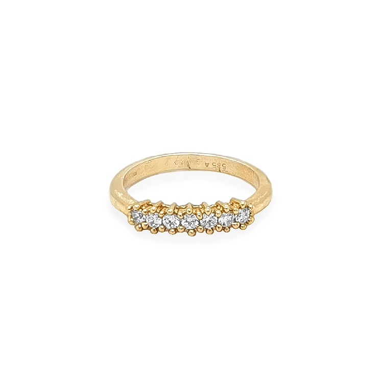Gold Ring with Zircons