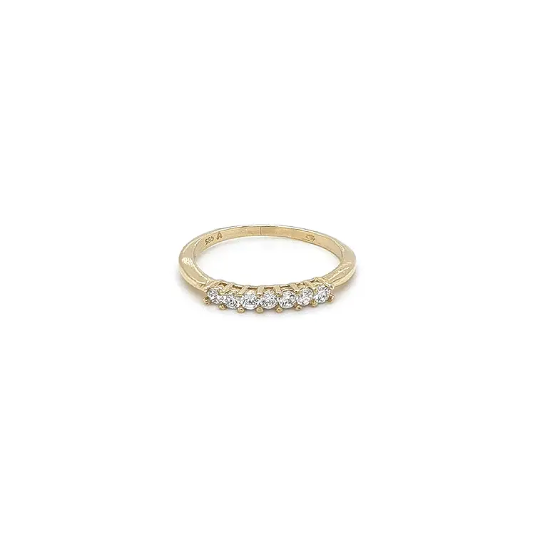 Gold Ring with Zirconia Stones