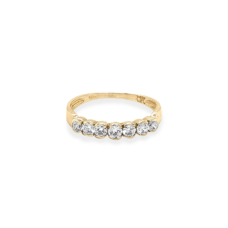 Gold Ring with Zircons