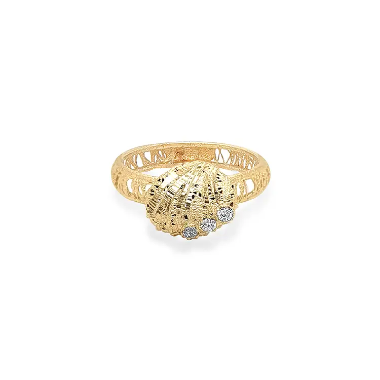 Gold Ring with Zircons