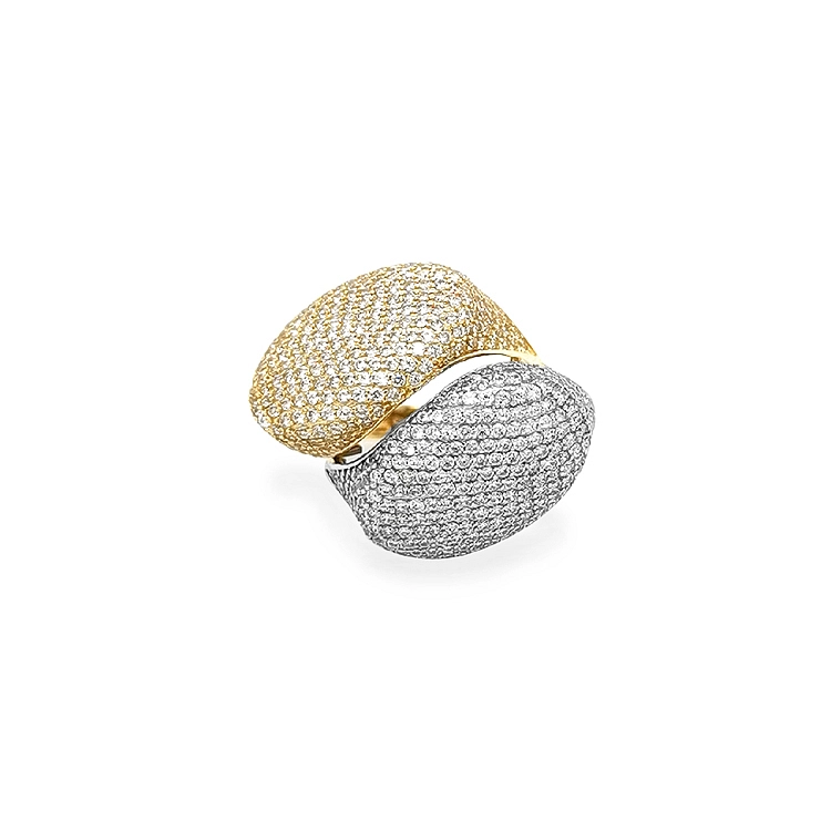 Gold Ring with Zircons
