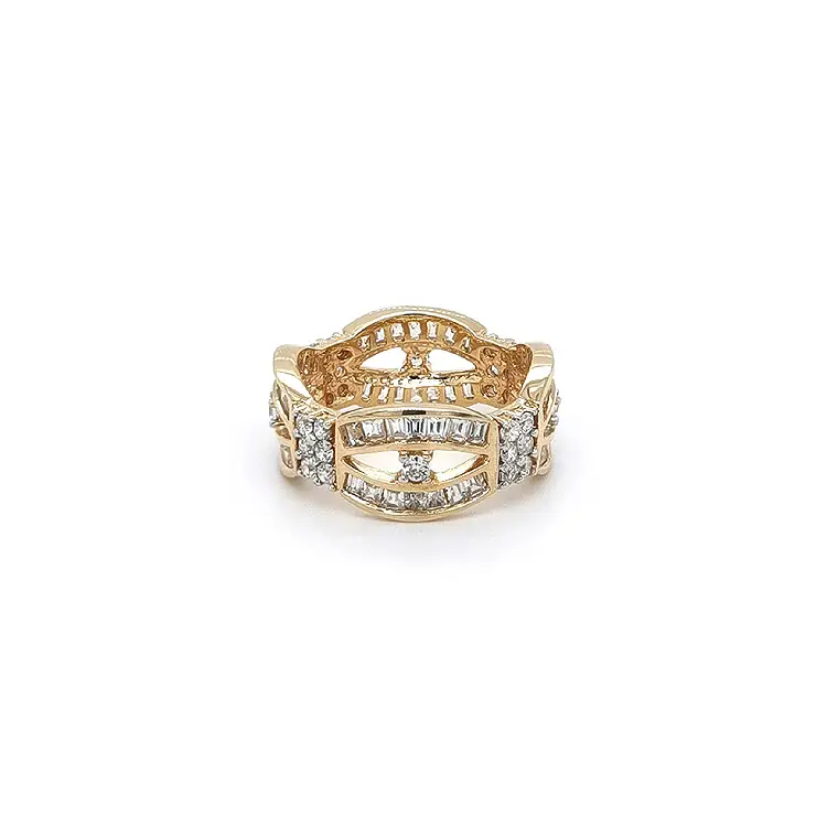 Gold Ring with Zircons