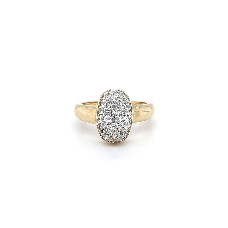 Gold Ring with Zircons