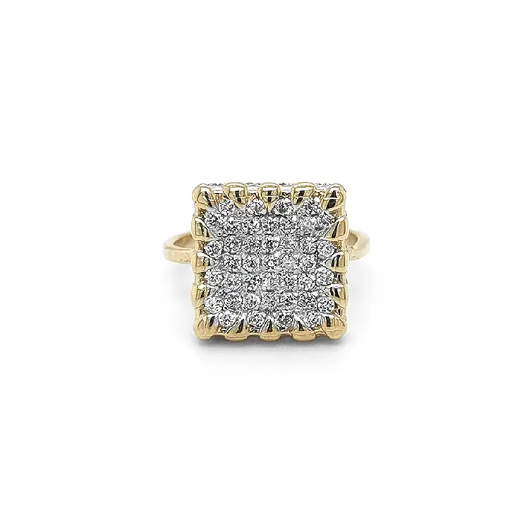 Gold Ring with Zircons