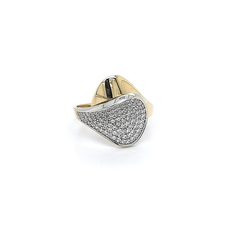 Gold Ring with Zircons
