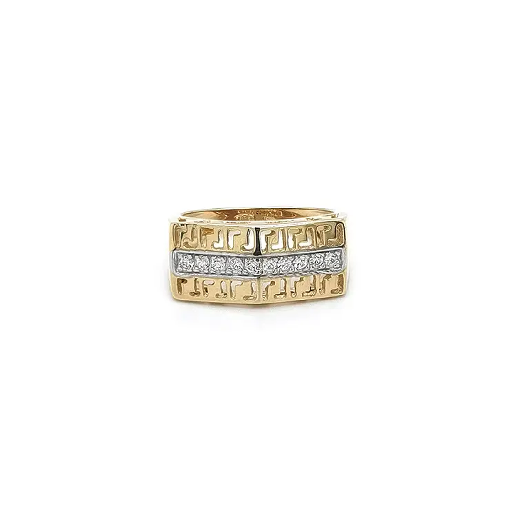 Ring with Zirconias in Gold Combination