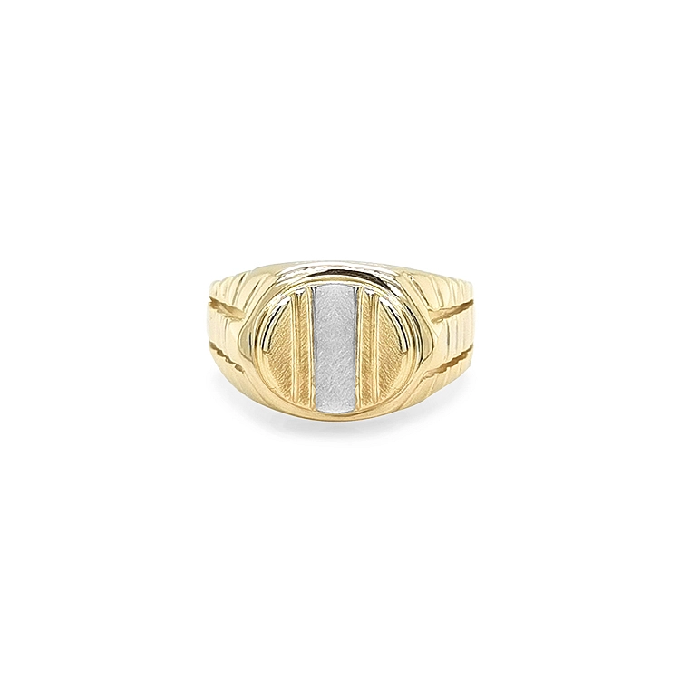 Golden Men's Ring made of Combined Gold