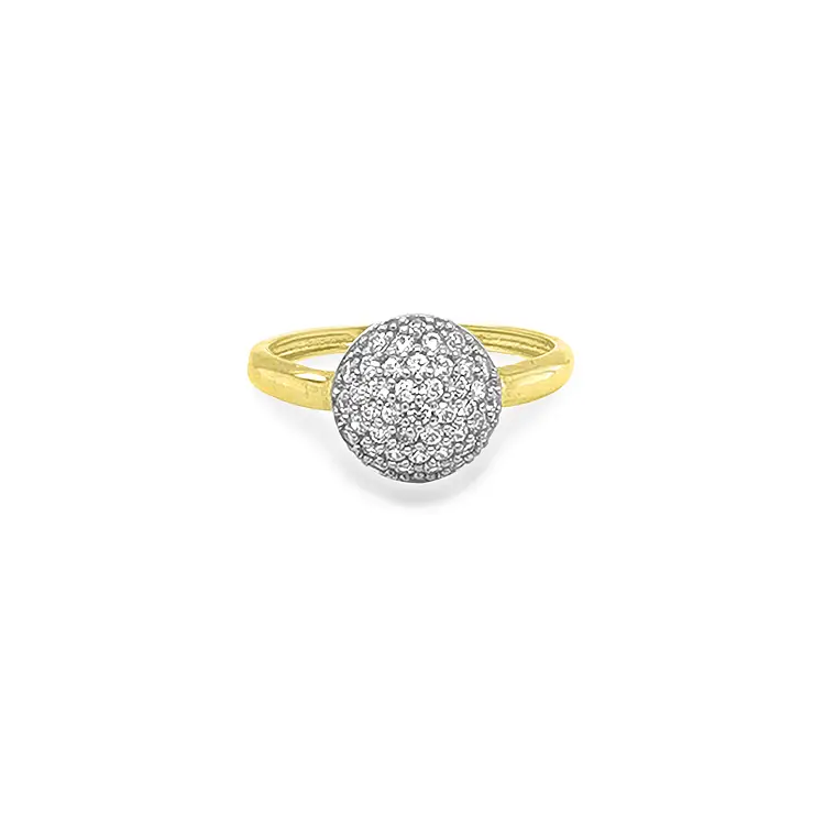 Gold Ring with Zircons