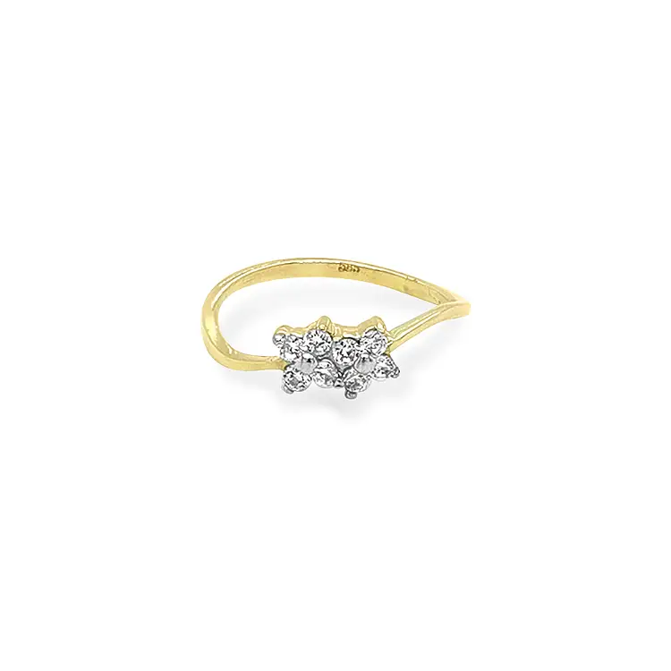 Gold Ring with Zircons