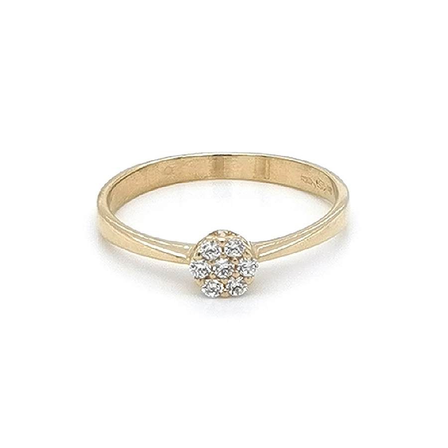 Gold Ring with Zircons
