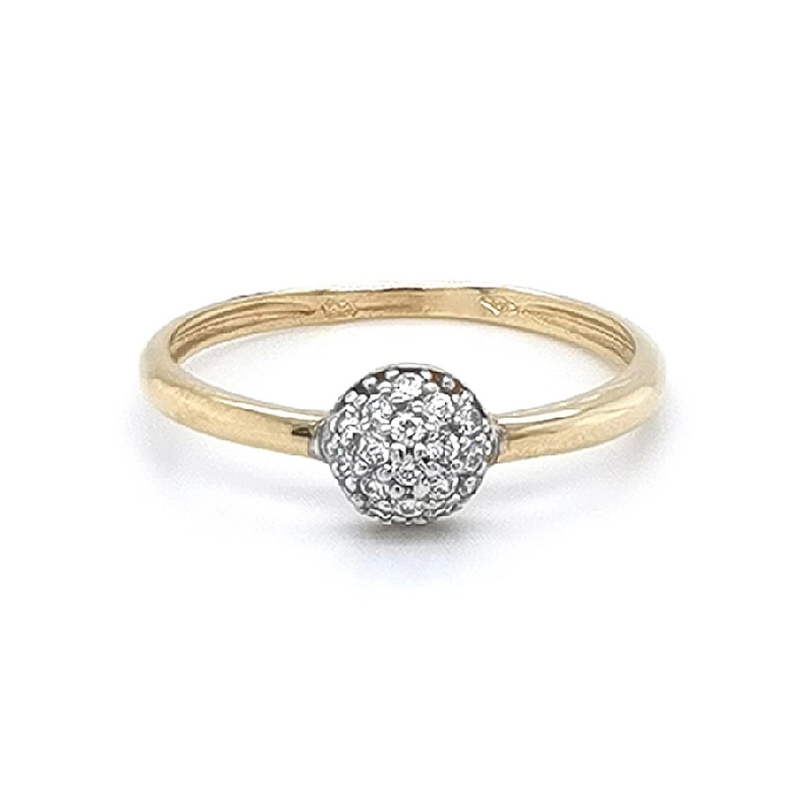 Gold Ring with Zircons