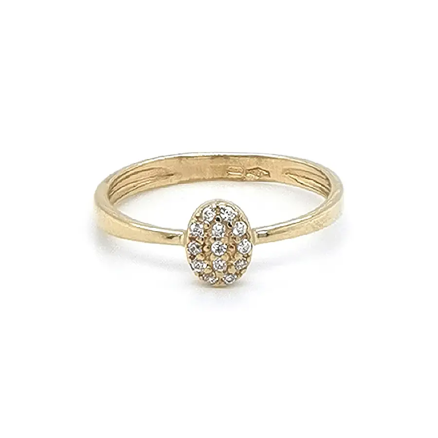 Gold Ring with Zircons