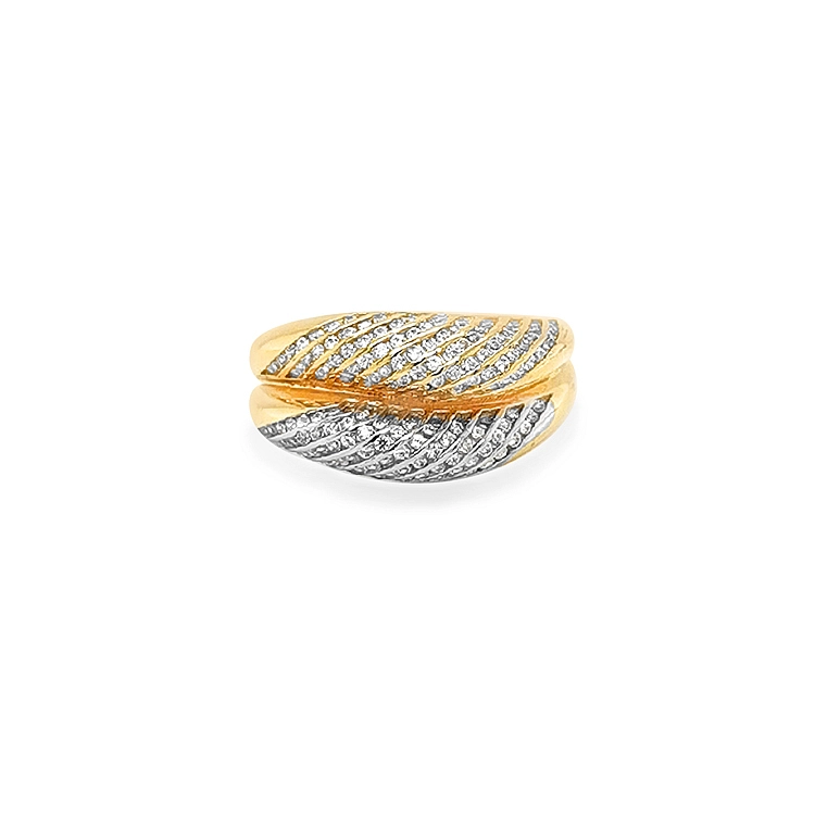 Gold Ring with Zircons