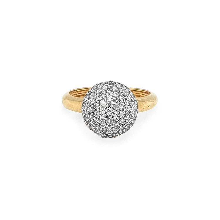 Gold Ring with Zircons