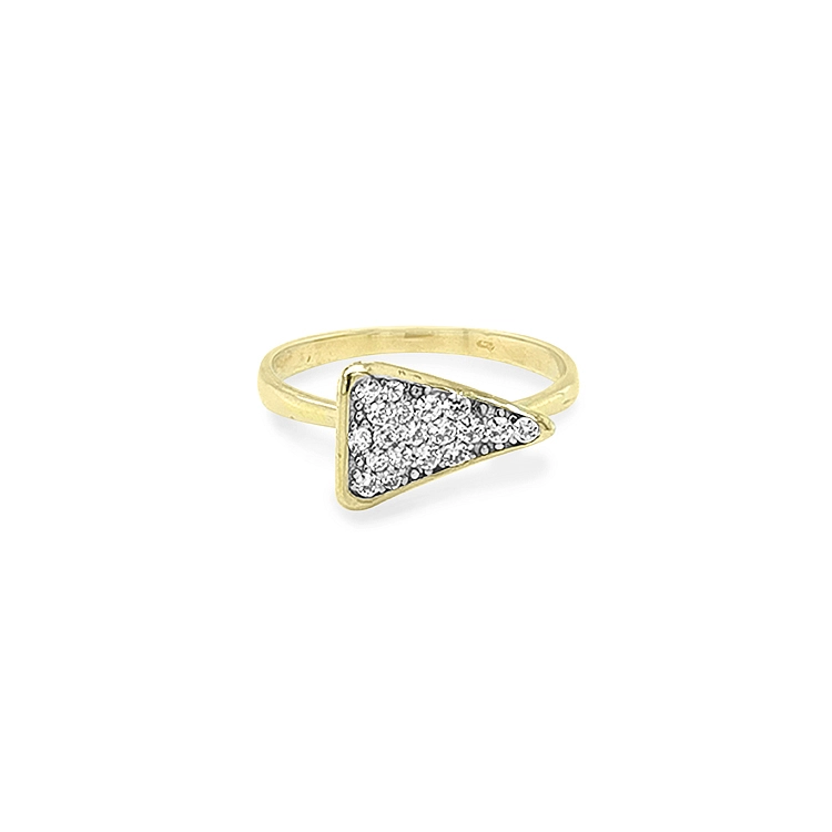 Gold Ring with Zircons
