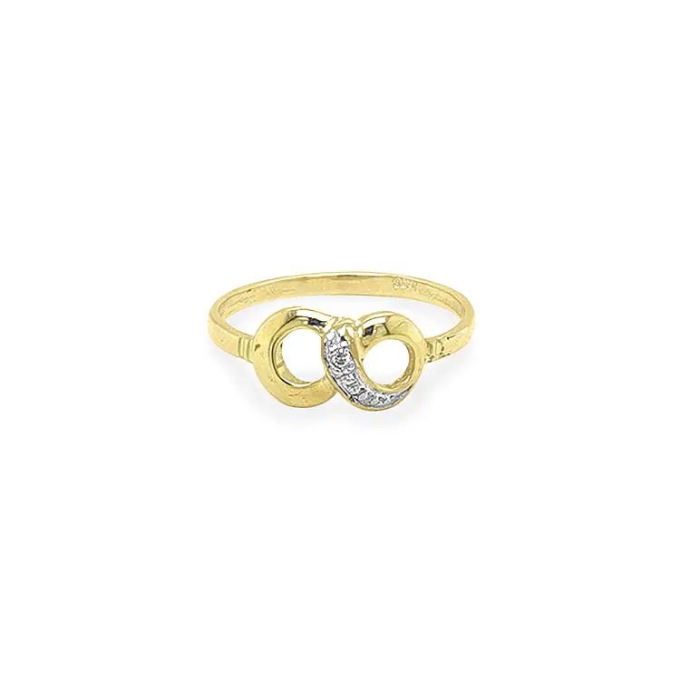Gold Ring with Zircons