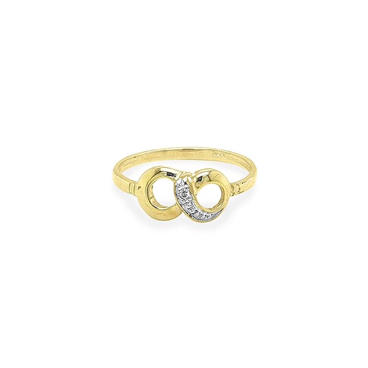 Gold Ring with Zircons