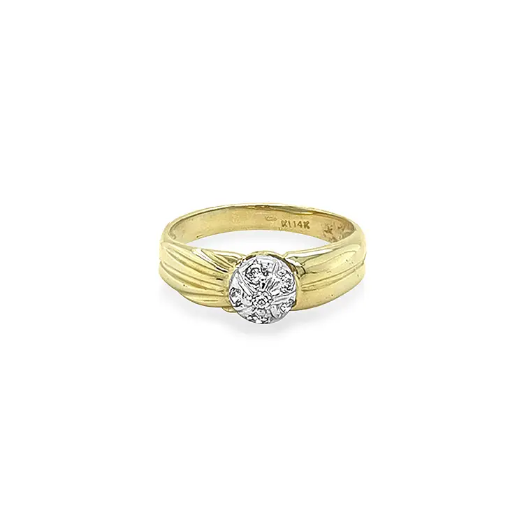 Ring with Zirconias in Gold Combination