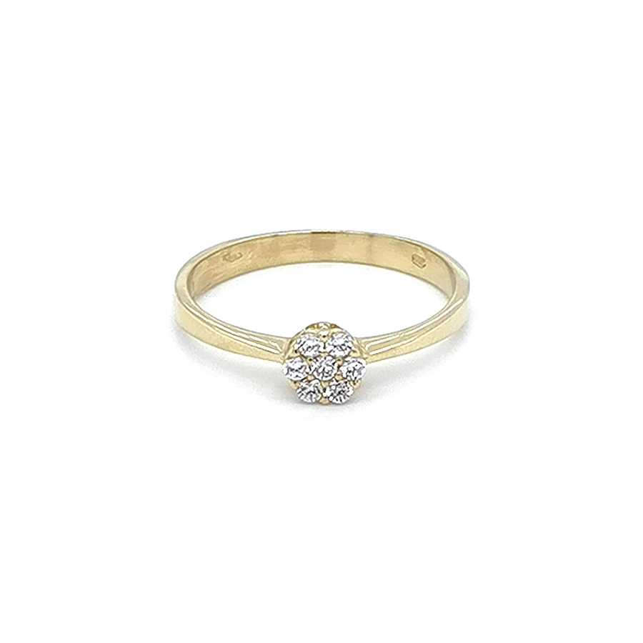 Gold Ring with Zircons
