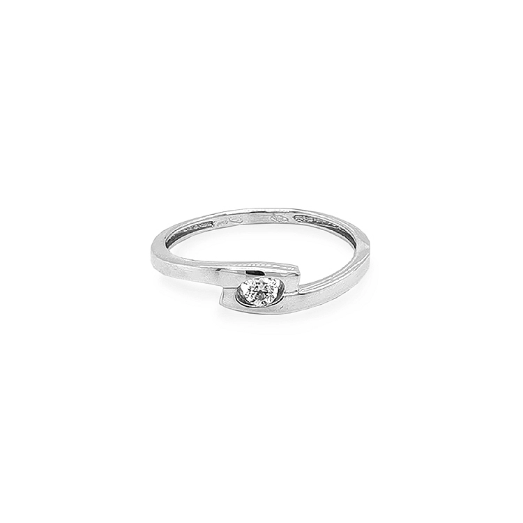 Gold Ring with Zircon