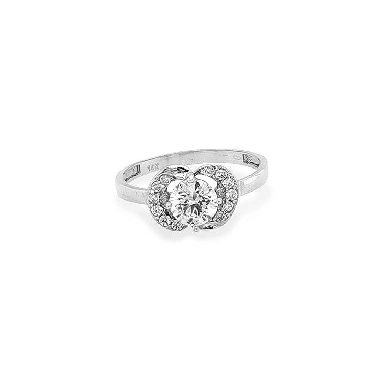 Gold Ring with Zircons