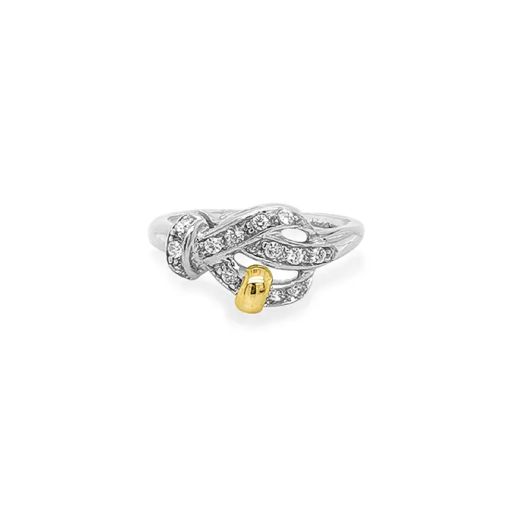 Gold Ring with Zircons