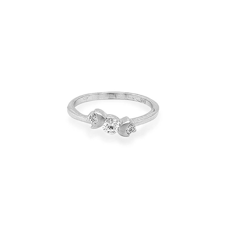 Gold Ring with Zircons
