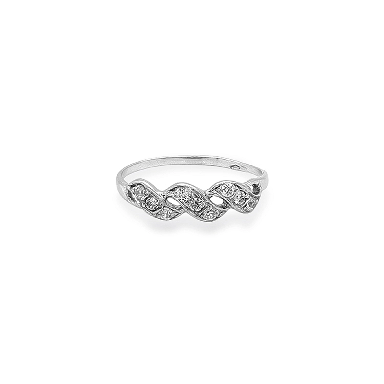 Gold Ring with Zircons
