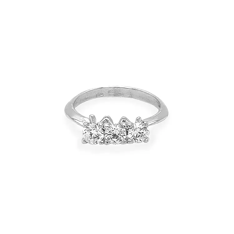 Gold Ring with Zircons