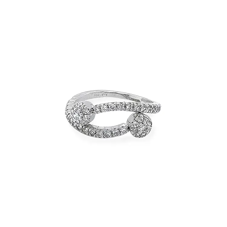 Gold Ring with Zircons